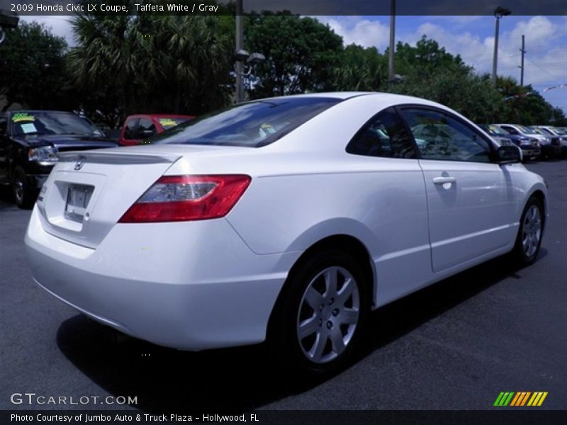 Taffeta White / Gray 2009 Honda Civic LX Coupe