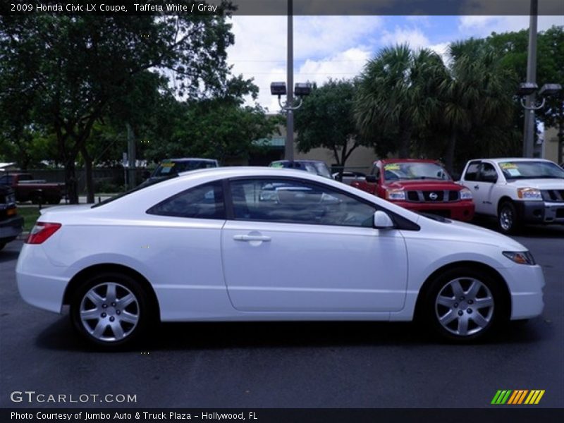 Taffeta White / Gray 2009 Honda Civic LX Coupe