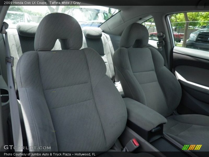 Taffeta White / Gray 2009 Honda Civic LX Coupe