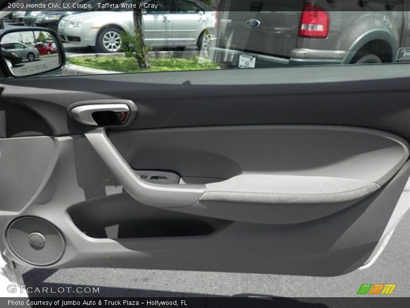 Taffeta White / Gray 2009 Honda Civic LX Coupe