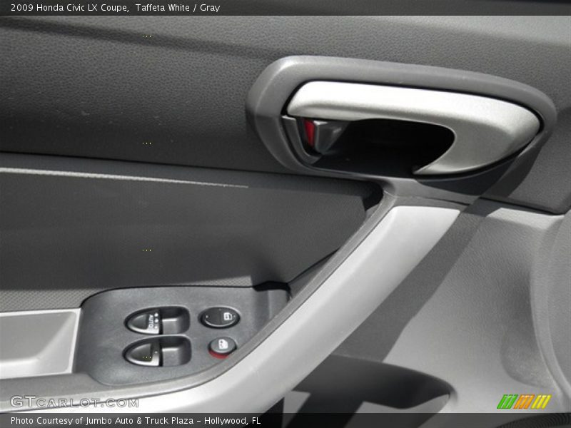 Taffeta White / Gray 2009 Honda Civic LX Coupe
