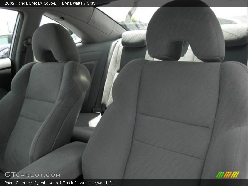 Taffeta White / Gray 2009 Honda Civic LX Coupe