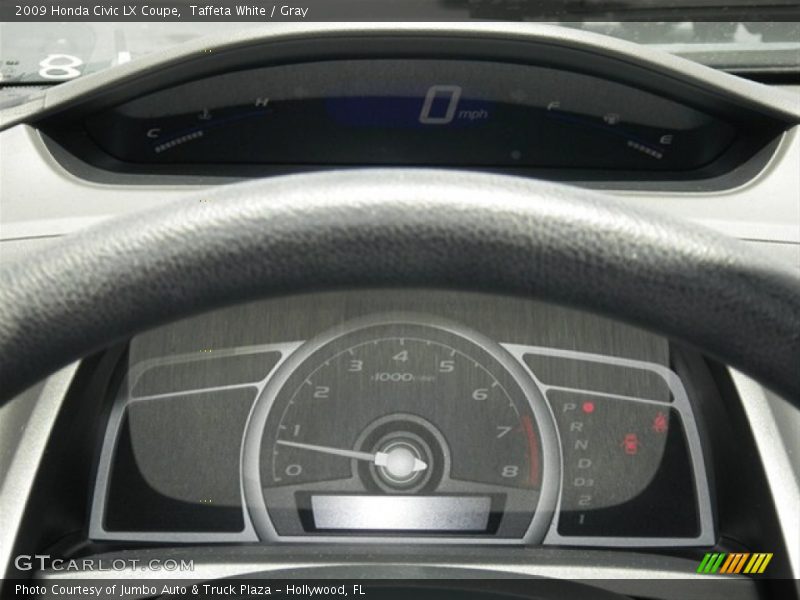 Taffeta White / Gray 2009 Honda Civic LX Coupe