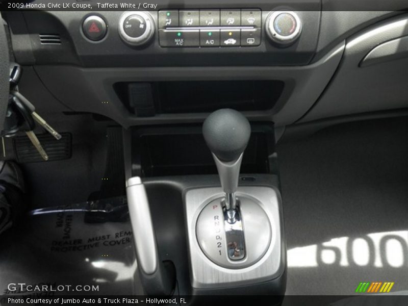 Taffeta White / Gray 2009 Honda Civic LX Coupe