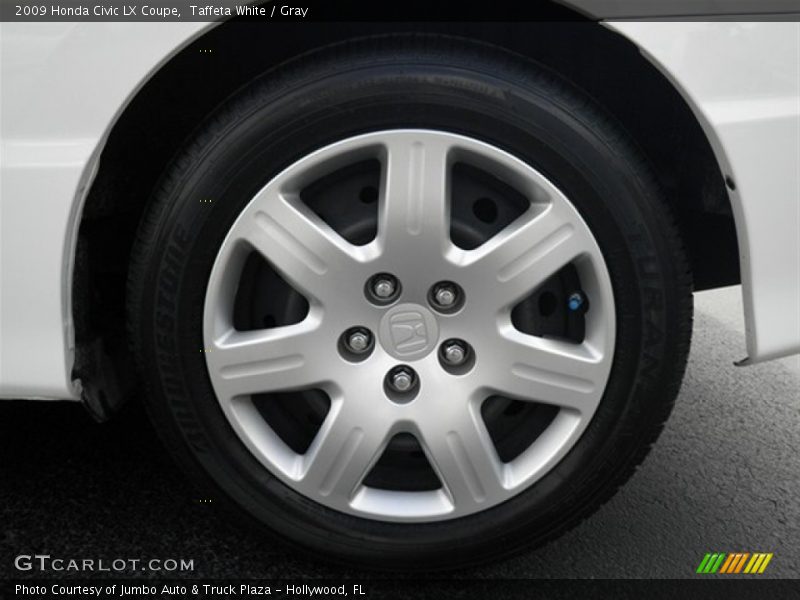 Taffeta White / Gray 2009 Honda Civic LX Coupe