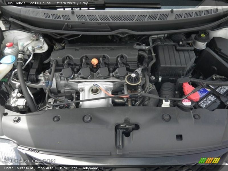 Taffeta White / Gray 2009 Honda Civic LX Coupe