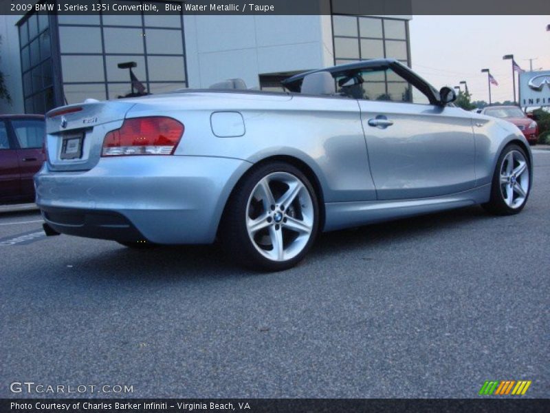 Blue Water Metallic / Taupe 2009 BMW 1 Series 135i Convertible