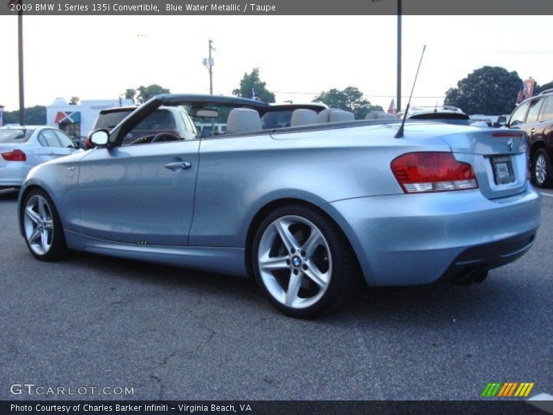 Blue Water Metallic / Taupe 2009 BMW 1 Series 135i Convertible