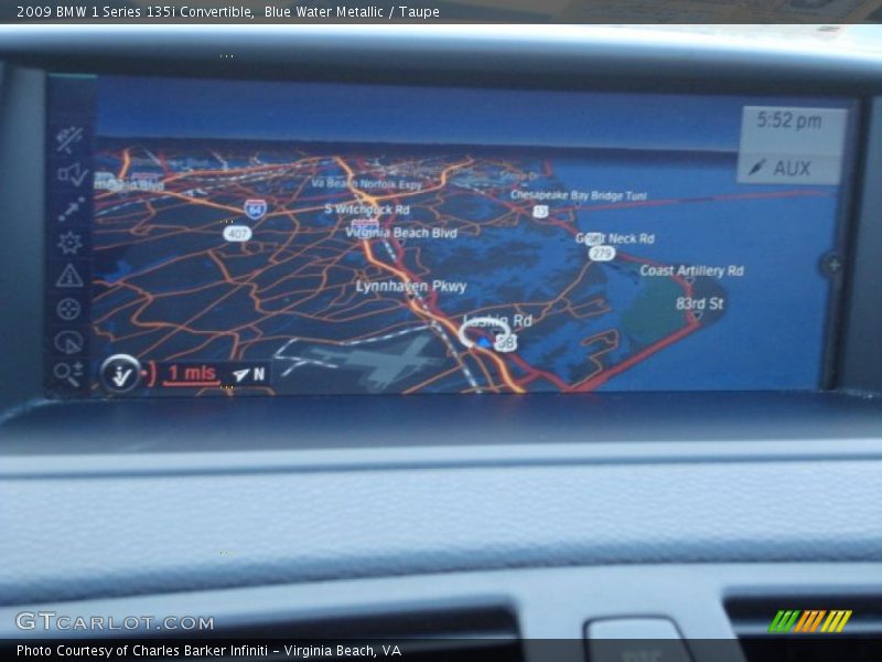 Navigation of 2009 1 Series 135i Convertible