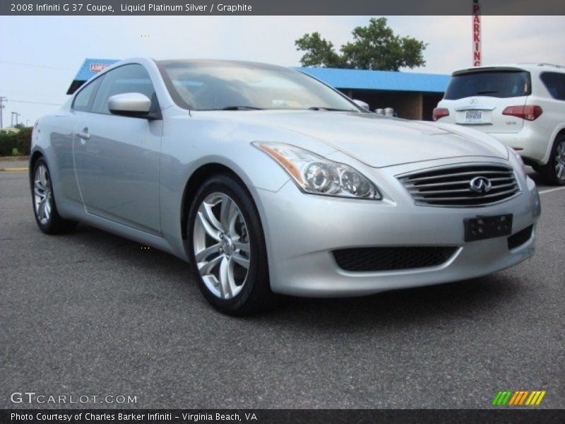 Liquid Platinum Silver / Graphite 2008 Infiniti G 37 Coupe