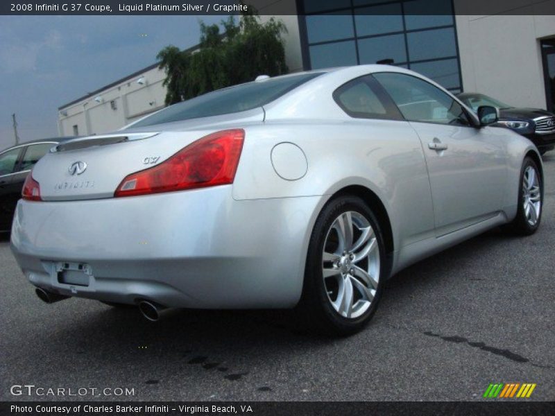 Liquid Platinum Silver / Graphite 2008 Infiniti G 37 Coupe