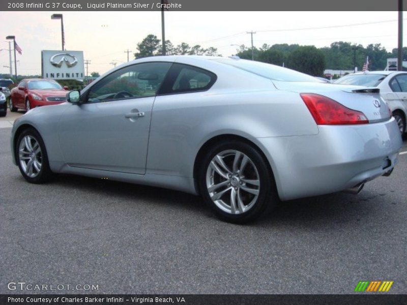 Liquid Platinum Silver / Graphite 2008 Infiniti G 37 Coupe
