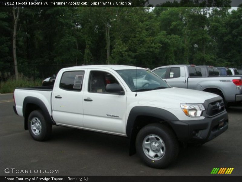 Super White / Graphite 2012 Toyota Tacoma V6 Prerunner Access cab