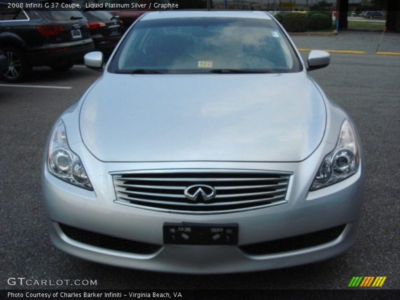 Liquid Platinum Silver / Graphite 2008 Infiniti G 37 Coupe