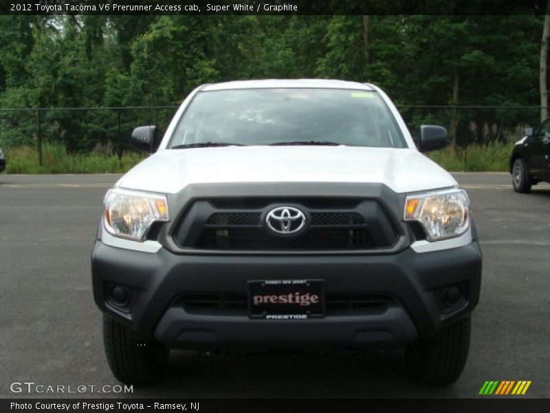 Super White / Graphite 2012 Toyota Tacoma V6 Prerunner Access cab
