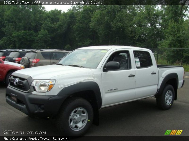 Super White / Graphite 2012 Toyota Tacoma V6 Prerunner Access cab