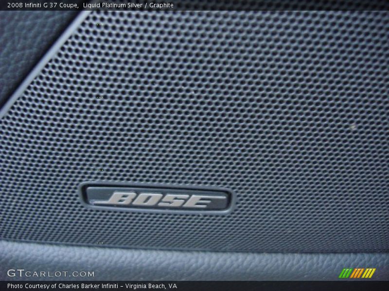 Liquid Platinum Silver / Graphite 2008 Infiniti G 37 Coupe