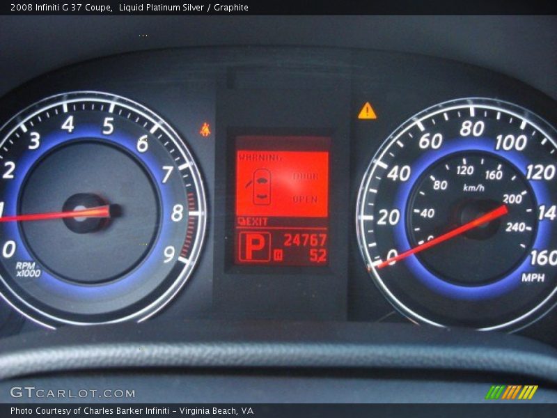 Liquid Platinum Silver / Graphite 2008 Infiniti G 37 Coupe