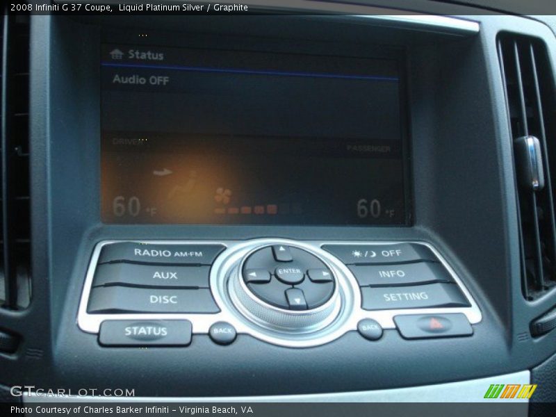 Liquid Platinum Silver / Graphite 2008 Infiniti G 37 Coupe