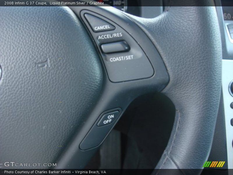 Liquid Platinum Silver / Graphite 2008 Infiniti G 37 Coupe