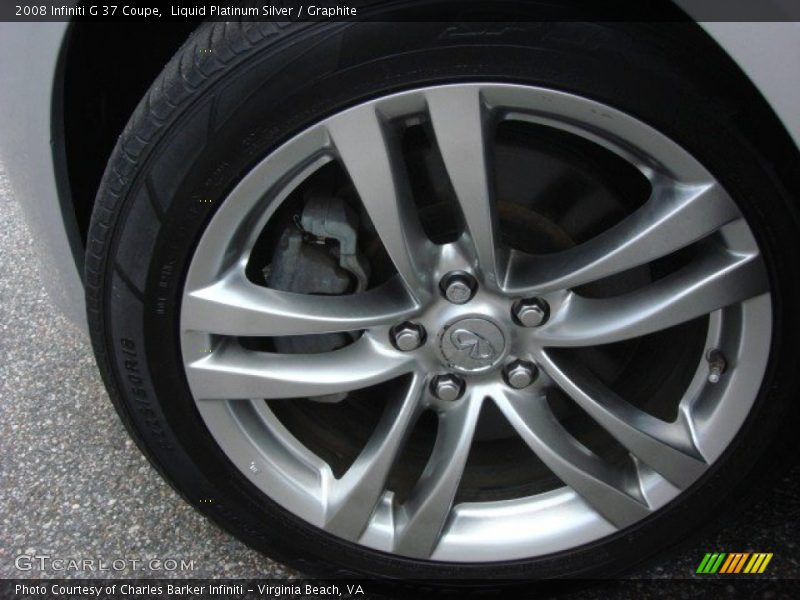 Liquid Platinum Silver / Graphite 2008 Infiniti G 37 Coupe