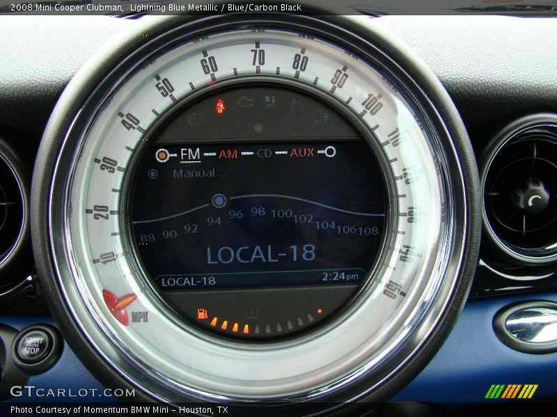Lightning Blue Metallic / Blue/Carbon Black 2008 Mini Cooper Clubman