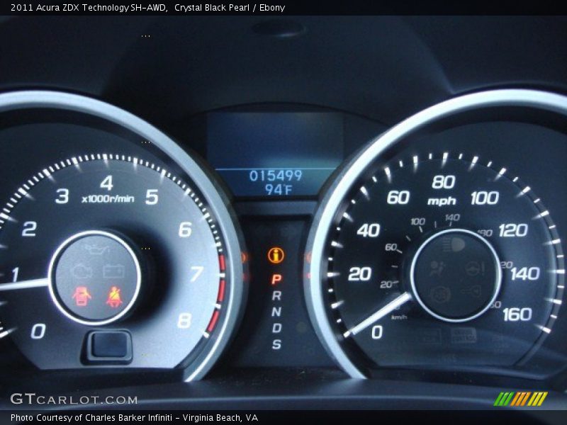 Crystal Black Pearl / Ebony 2011 Acura ZDX Technology SH-AWD