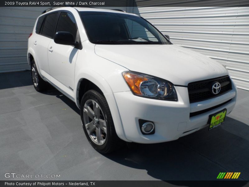Super White / Dark Charcoal 2009 Toyota RAV4 Sport