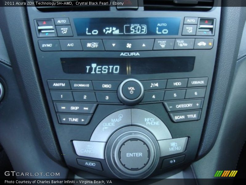 Controls of 2011 ZDX Technology SH-AWD