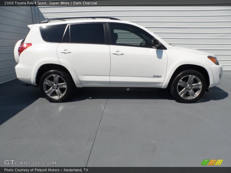 Super White / Dark Charcoal 2009 Toyota RAV4 Sport