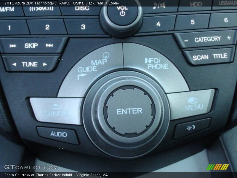Controls of 2011 ZDX Technology SH-AWD