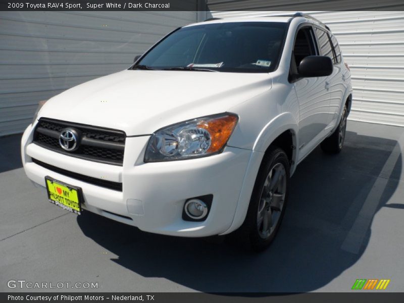 Super White / Dark Charcoal 2009 Toyota RAV4 Sport