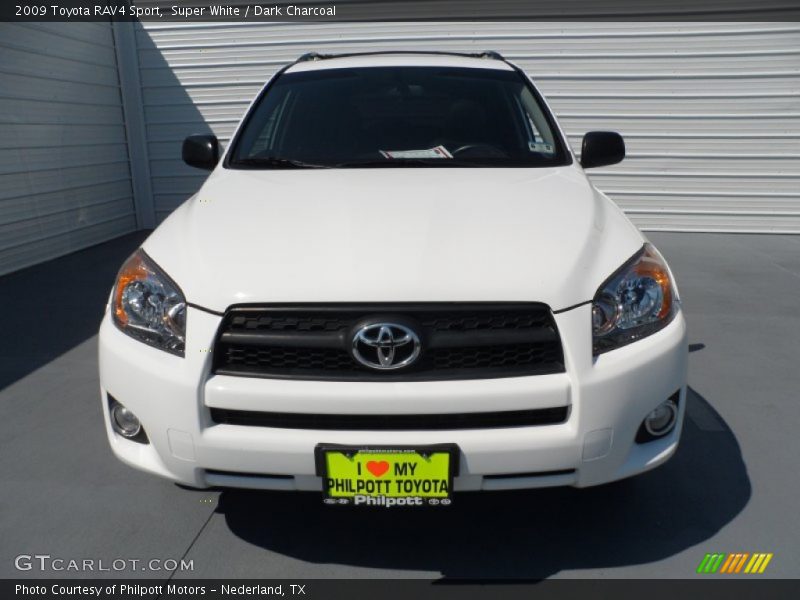 Super White / Dark Charcoal 2009 Toyota RAV4 Sport