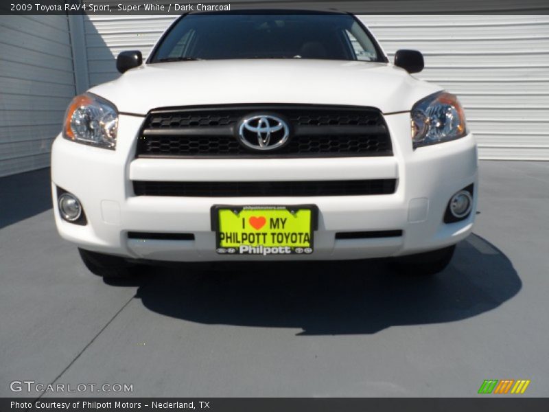 Super White / Dark Charcoal 2009 Toyota RAV4 Sport