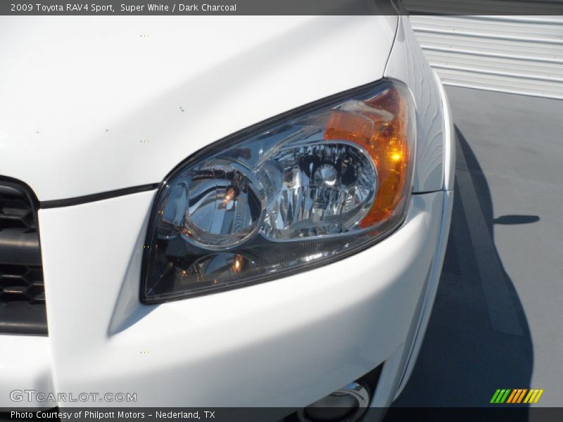 Super White / Dark Charcoal 2009 Toyota RAV4 Sport