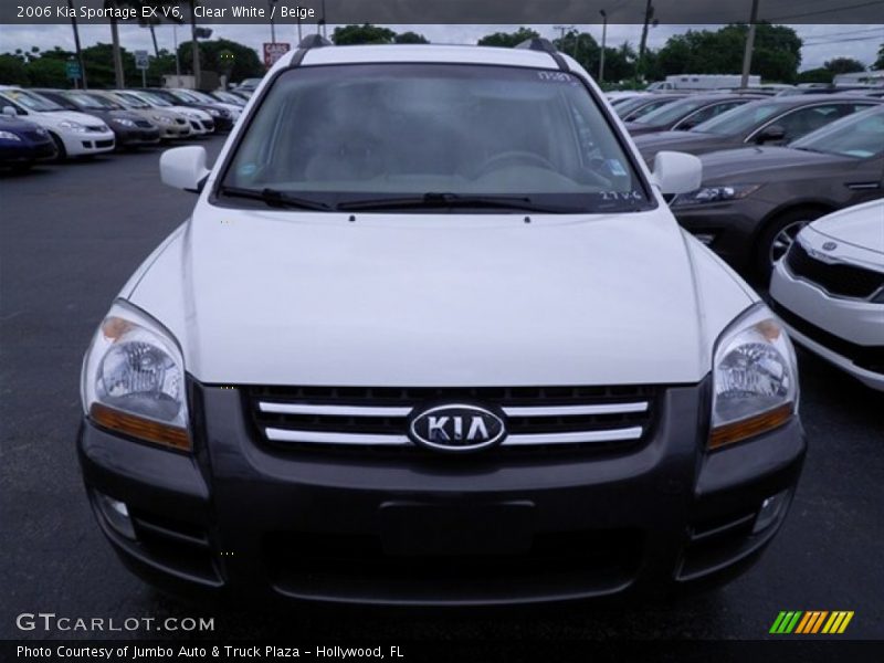Clear White / Beige 2006 Kia Sportage EX V6