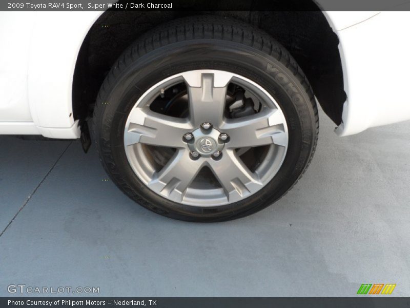 Super White / Dark Charcoal 2009 Toyota RAV4 Sport