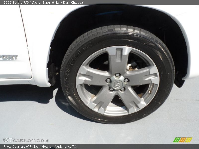 Super White / Dark Charcoal 2009 Toyota RAV4 Sport