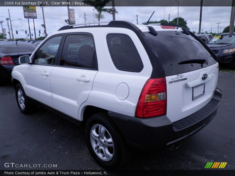 Clear White / Beige 2006 Kia Sportage EX V6