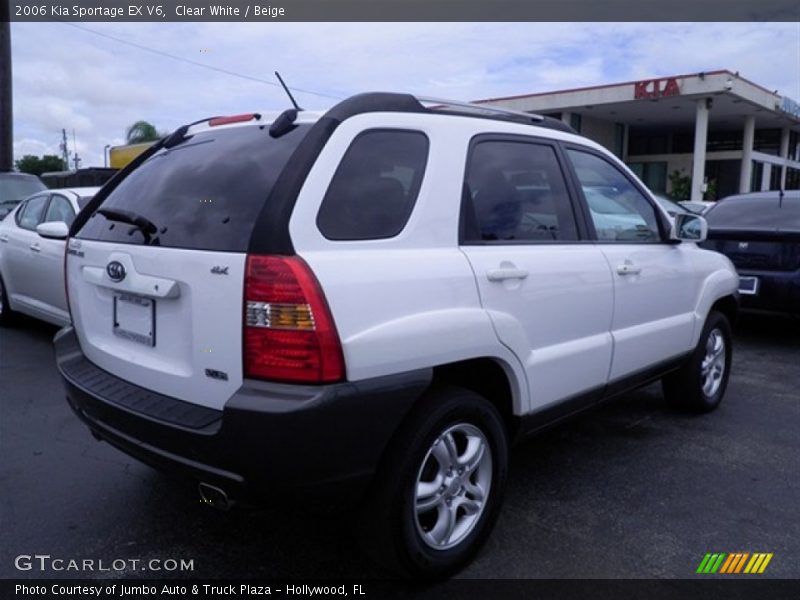 Clear White / Beige 2006 Kia Sportage EX V6