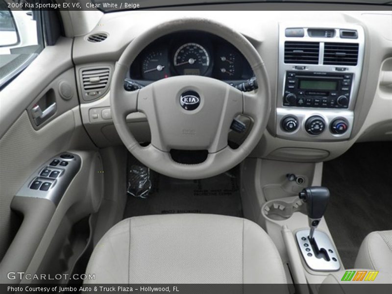 Clear White / Beige 2006 Kia Sportage EX V6