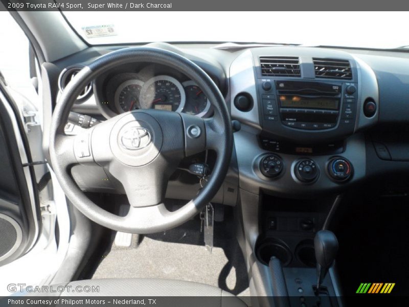 Super White / Dark Charcoal 2009 Toyota RAV4 Sport