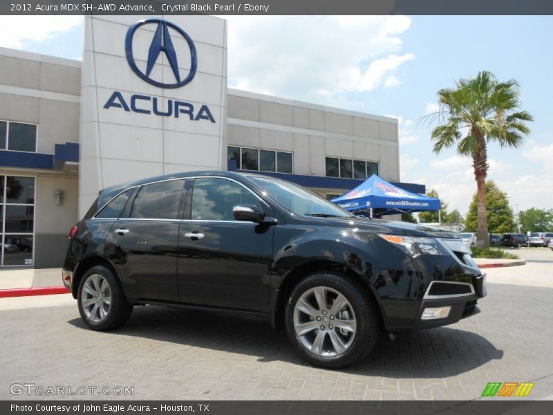 Crystal Black Pearl / Ebony 2012 Acura MDX SH-AWD Advance