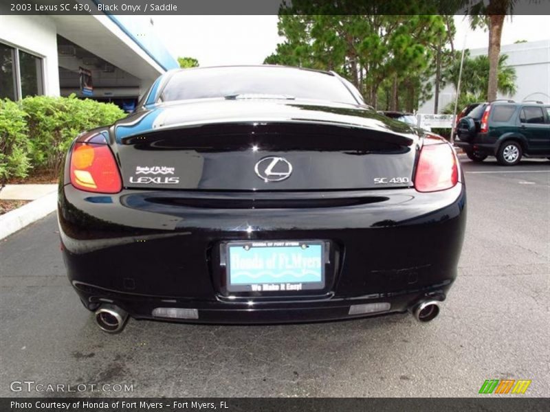 Black Onyx / Saddle 2003 Lexus SC 430