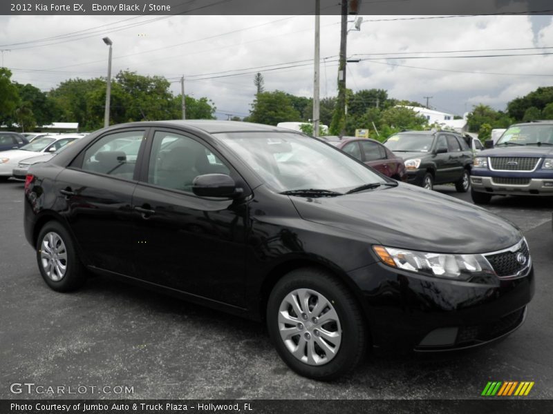 Ebony Black / Stone 2012 Kia Forte EX