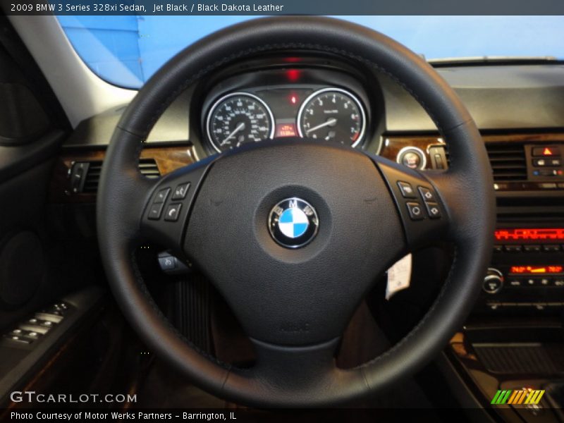 Jet Black / Black Dakota Leather 2009 BMW 3 Series 328xi Sedan