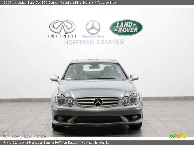 Palladium Silver Metallic / Tobacco Brown 2009 Mercedes-Benz CLK 350 Coupe