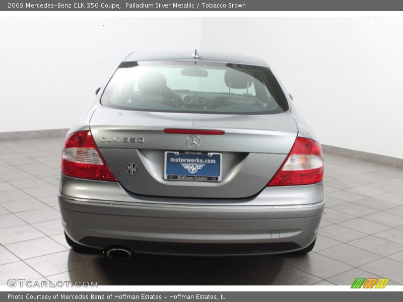 Palladium Silver Metallic / Tobacco Brown 2009 Mercedes-Benz CLK 350 Coupe