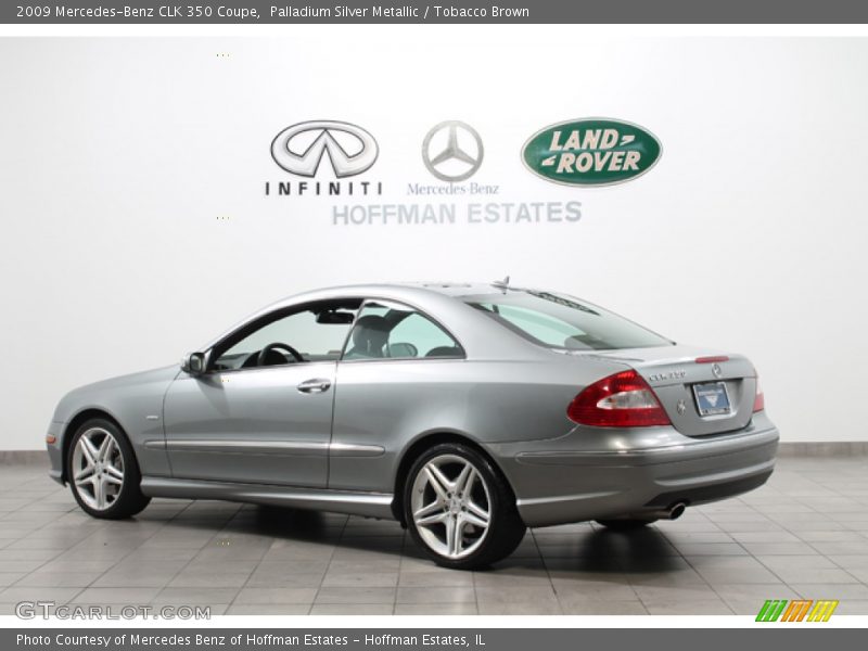 Palladium Silver Metallic / Tobacco Brown 2009 Mercedes-Benz CLK 350 Coupe