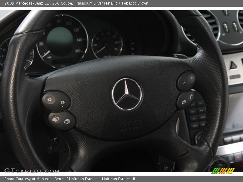 Palladium Silver Metallic / Tobacco Brown 2009 Mercedes-Benz CLK 350 Coupe